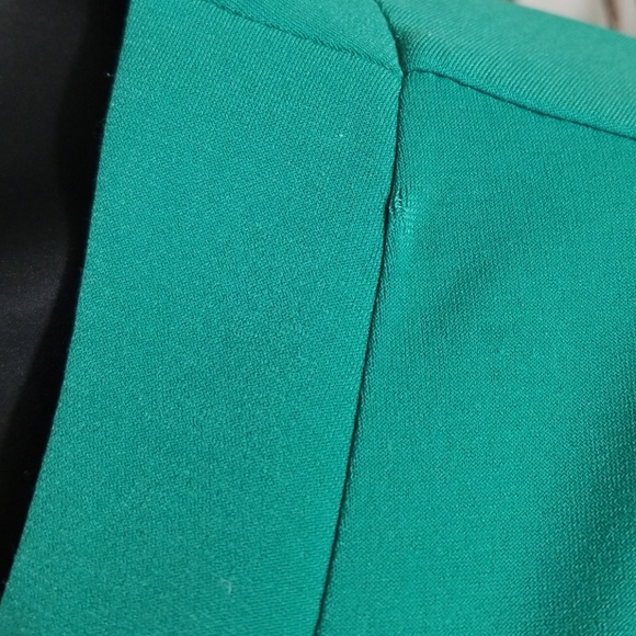 SOLD-New York & Company Green Faux Wrap Blouse - Picture 2 of 4